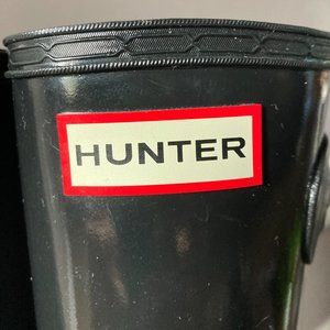 Hunter Rain Boots, Glossy Black, Like New, Size 7